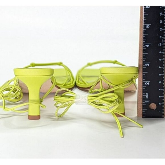 Aeyde Roda Women's Lace up Leather Sandals Apple Green Size 38.5 EU (MSRP $295) - Picture 9 of 11